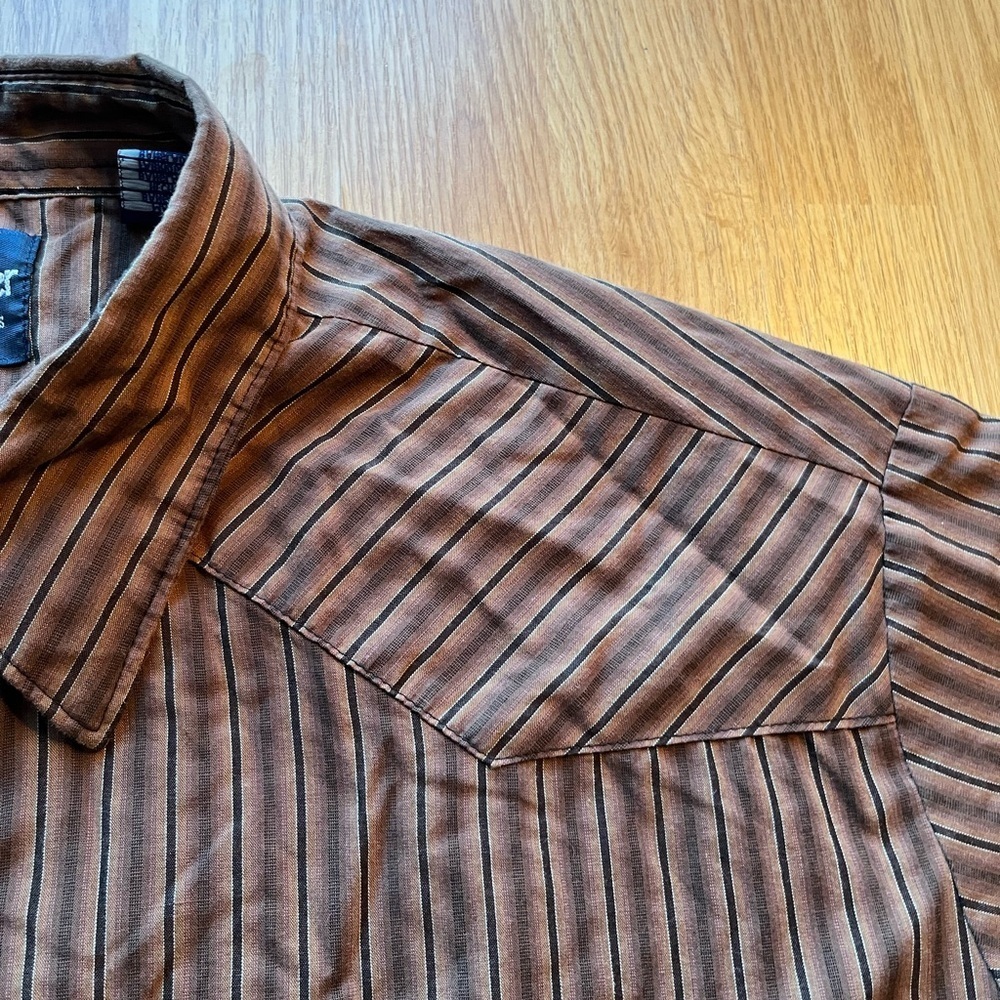 Wrangler Western Button Down Shirt Sleeve Shirt - Picture 4 of 10